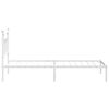 vidaXL Bedframe met hoofdbord metaal wit 90x200 cm