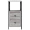 vidaXL Nachtkastjes 2 st 34x35,5x70 cm bewerkt hout grijs sonoma eiken