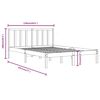 vidaXL Bedframe massief grenenhout wit 120x190 cm