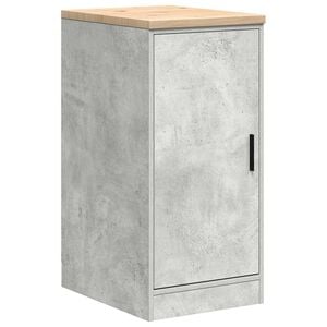 vidaXL Garagekast 40x51x85 cm massief grenenhout betongrijs