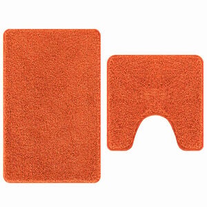 vidaXL Antislip Badmat Set 2 pcs Oranje PP