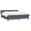 vidaXL Boxspring met matrassen fluweel donkergrijs 180x210 cm