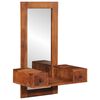 vidaXL Wandspiegel met lades 60x33x90 cm massief acaciahout