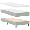 vidaXL Boxspringbed met matras Lichtgrijs 80 x 200 cm Fluweel