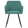 vidaXL Eetkamerstoelen 2 st stof groen