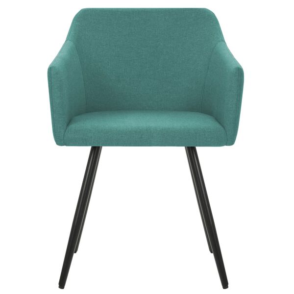 vidaXL Eetkamerstoelen 2 st stof groen