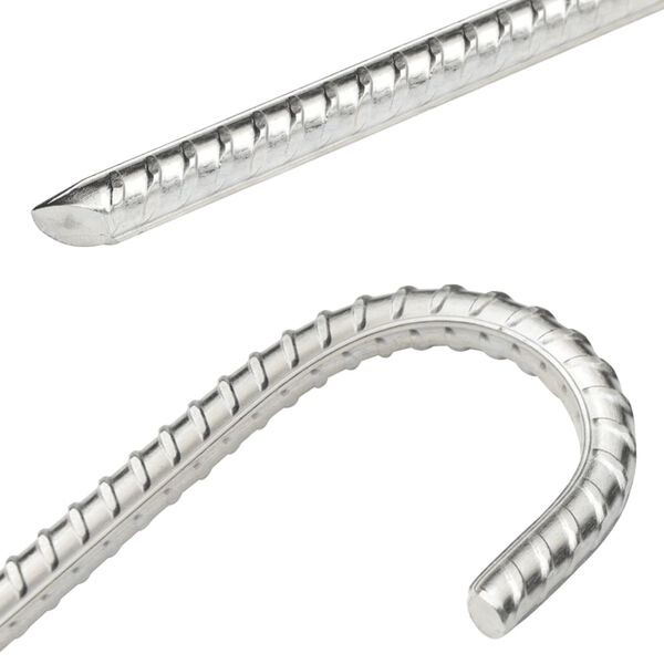 vidaXL Tentharingen 6 st Ø10 mm 37 cm gegalvaniseerd staal