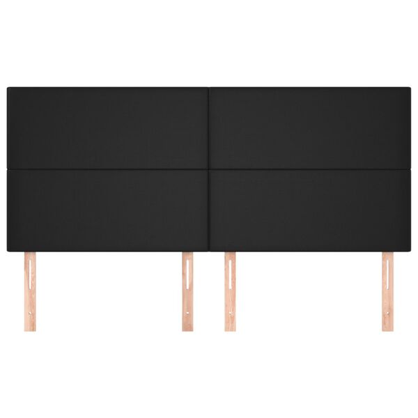 vidaXL Hoofdbord zwart 160x5x118/128 cm kunstleer