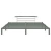 vidaXL Bedframe metaal grijs 180x200 cm