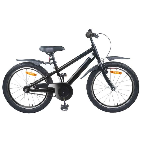 vidaXL Kinderfiets 18 Inch voor 5-7 jaar Zwart