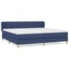 vidaXL Boxspring met matras stof blauw 200x200 cm
