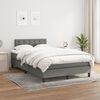 vidaXL Boxspring met matras stof donkergrijs 120x190 cm