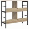 vidaXL Boekenkast Sonoma Eiken 82 x 32 x 79 cm Bewerkt hout