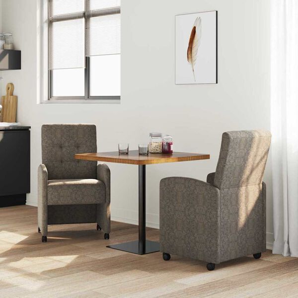 vidaXL Eetstoelen 2 pcs Donkergrijs 57 x 67 x 98 cm Faux suede leer