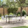 vidaXL Tuin Eetset 9 pcs Wit Textilene en staal