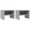vidaXL Nachtkastjes 2 st 40x30x30 cm bewerkt hout grijs sonoma eiken
