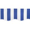 vidaXL Vervangingsdoek voor zonnescherm Blauw en Wit 330 x 195 cm