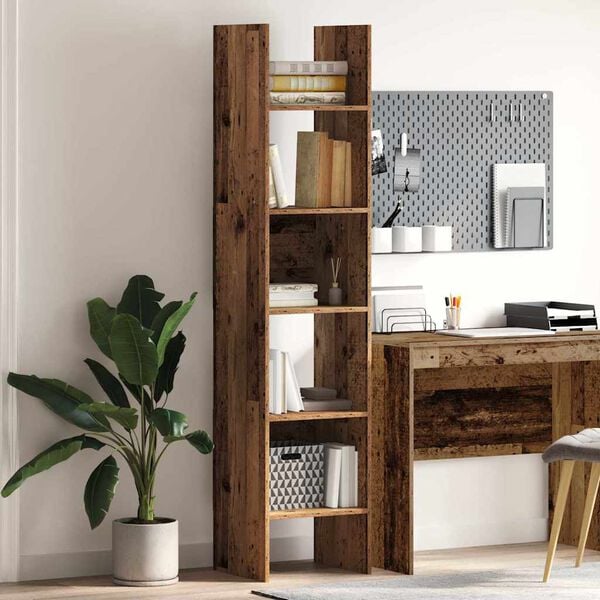 vidaXL Boekenkast Oudhout 40 x 35 x 180 cm Bewerkt hout