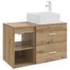 vidaXL Badkamermeubelset 2 st Artisanaal eiken Bewerkt hout