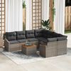 vidaXL Tuin Sofa Set 9 pcs Grijs