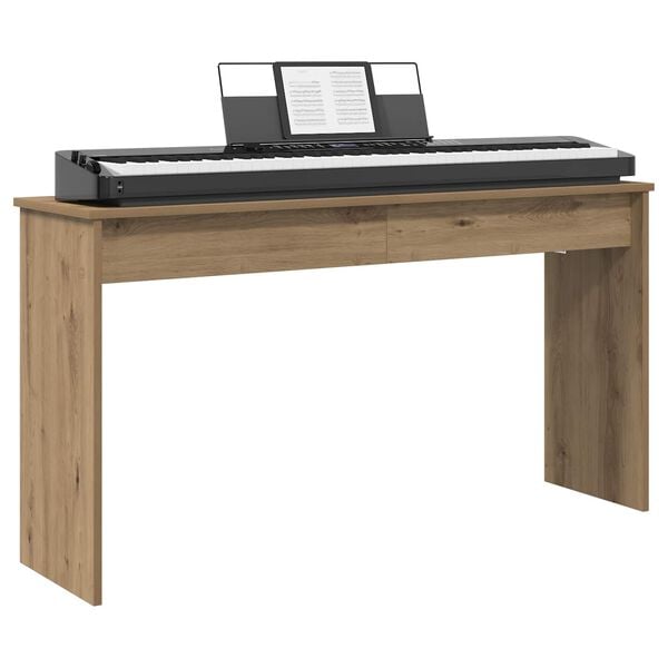 vidaXL Keyboardstand Artisan Eiken 120 x 32 x 64 cm Bewerkt hout