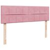 vidaXL Ottoman bed met matrassen 160x200cm fluweel roze