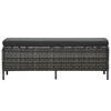 vidaXL 3-delige Loungeset met kussens poly rattan grijs