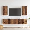 vidaXL Wand tv-kast Wandgemonteerd 3 pcs Oud Hout Bewerkt hout