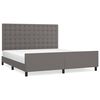 vidaXL Bedframe met hoofdbord kunstleer grijs 180x200 cm