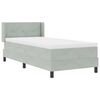 vidaXL Boxspringbed met matras Lichtgrijs 200 x 80 cm Polyester