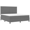 vidaXL Boxspring bed Lichtgrijs en wit. 203 x 180 x 128 cm