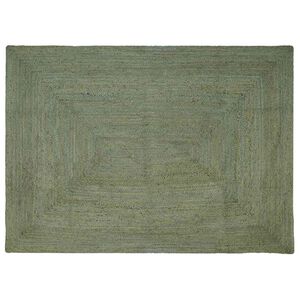 vidaXL Vloerkleden Rechthoekig Olijfgroen 160 x 230 cm Jute