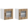 vidaXL Vaatwasserpaneel Kalmar 2 st Artisan Eiken Bewerkt hout