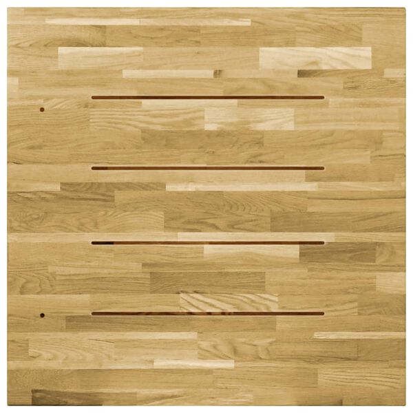 vidaXL Tafelblad vierkant 23 mm 70x70 cm massief eikenhout