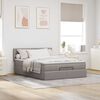 vidaXL Bed met matras 140x200 cm stof taupe