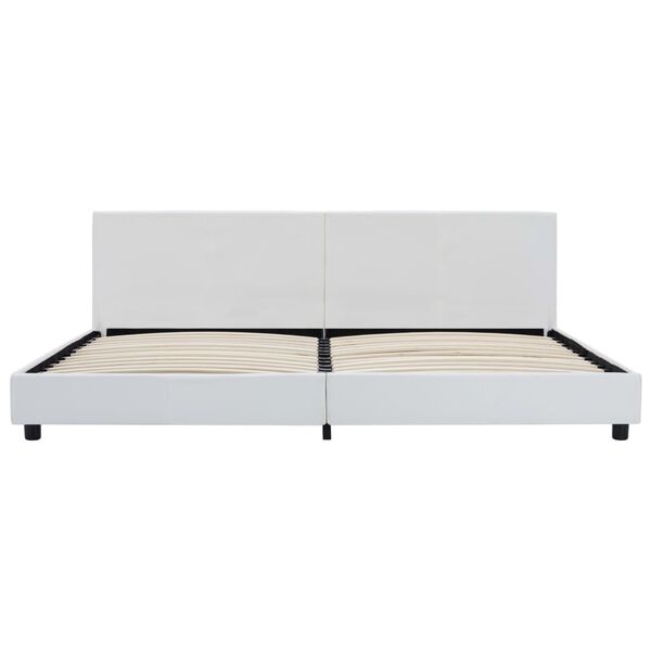 vidaXL Bedframe kunstleer wit 180x200 cm