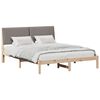 vidaXL Bedframe met hoofdeinde Bruin 150 x 200 cm Massief grenenhout