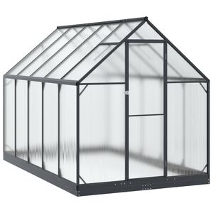 vidaXL Tuin Serre met de deur Antracietkleurig 183,5 x 303,5 x 207 cm