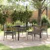 vidaXL Tuin Eetset 5 pcs Grijs poly rattan