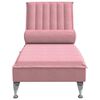 vidaXL Massage chaise longue met bolster fluweel roze