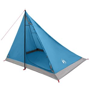 vidaXL Backpacking Tent Blauw 4-persoons 185T Polyester met PU Coating