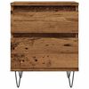 vidaXL Nachtkastjes 2 st 40x35x50 cm bewerkt hout oud houtkleurig