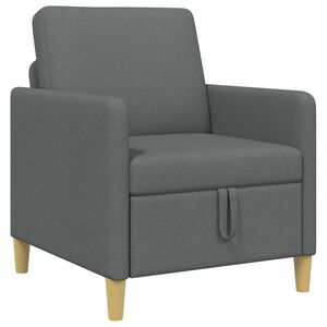 vidaXL Bank met opslag Donkergrijs 72 x 78 x 87 cm Polyester