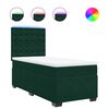 vidaXL Boxspring met matras fluweel donkergroen 90x200 cm