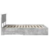 vidaXL Bedframe met hoofdeinde Beton Grijs 135 x 190 cm Bewerkt hout