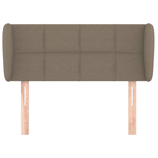 vidaXL Hoofdbord met randen 83x23x78/88 cm stof taupe