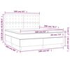 vidaXL Boxspring met matras en LED fluweel zwart 160x200 cm