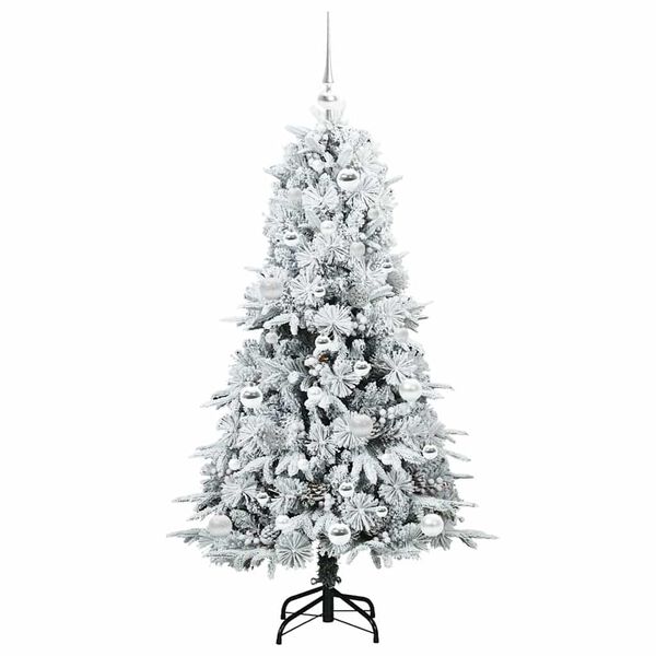 vidaXL Kunstmatige Inklapbare Kerstboom Wit 150 cm PE en PVC