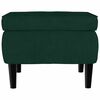 vidaXL Fauteuil met voetenbank fluweel donkergroen