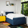 vidaXL Boxspring met matras stof blauw 120x200 cm